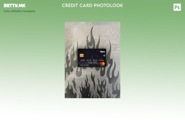 модерен стил на САД Калифорнија Варо банка мастер карта photolook преден шаблон